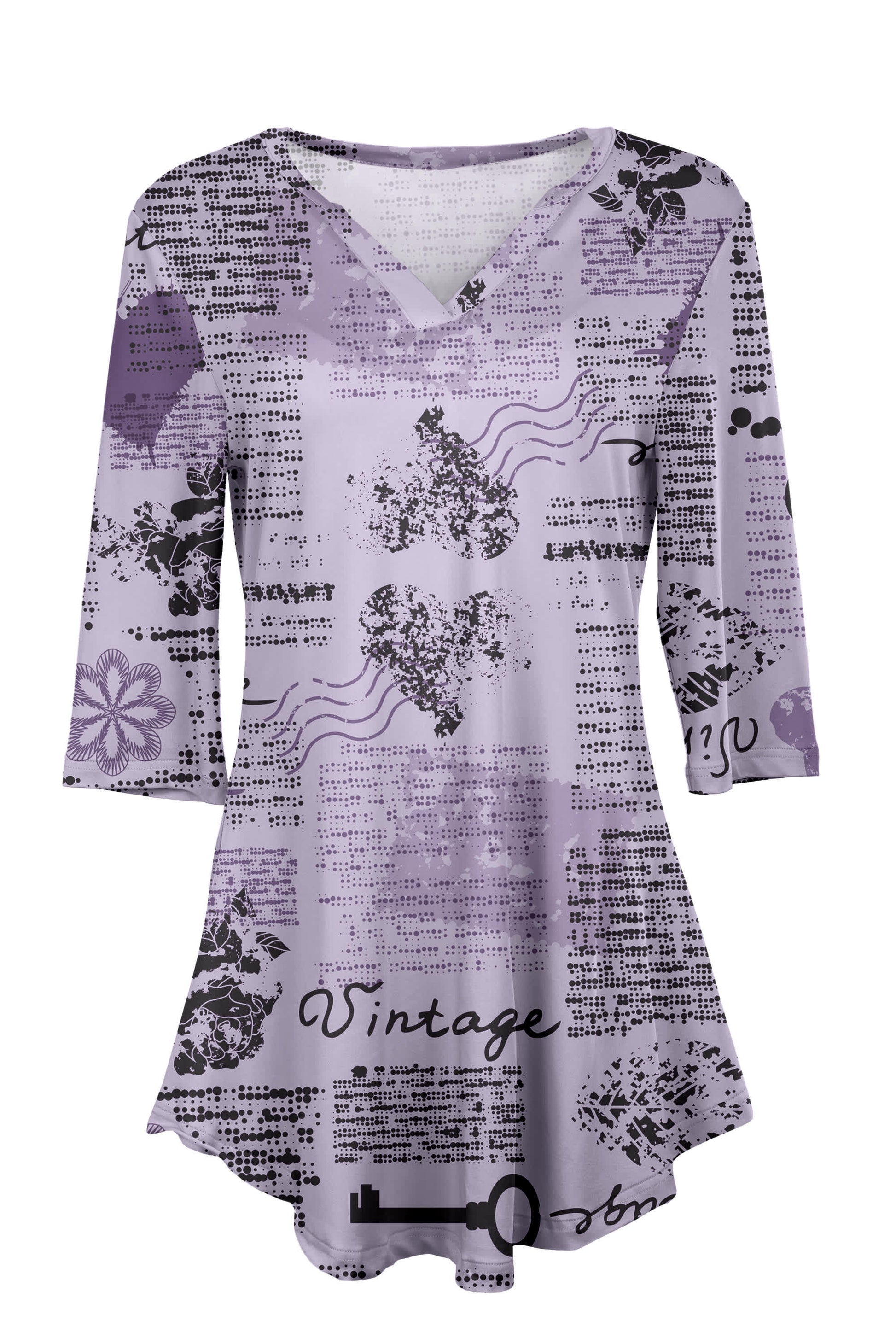 Purple Black Key Print-