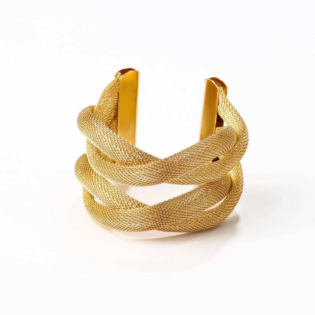 Goldtone Net Stacked Cuff