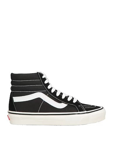 Vans Sk8-Hi Big Kids' (GS) High-Top Sneakers — Black/True White Suede/Canvas
