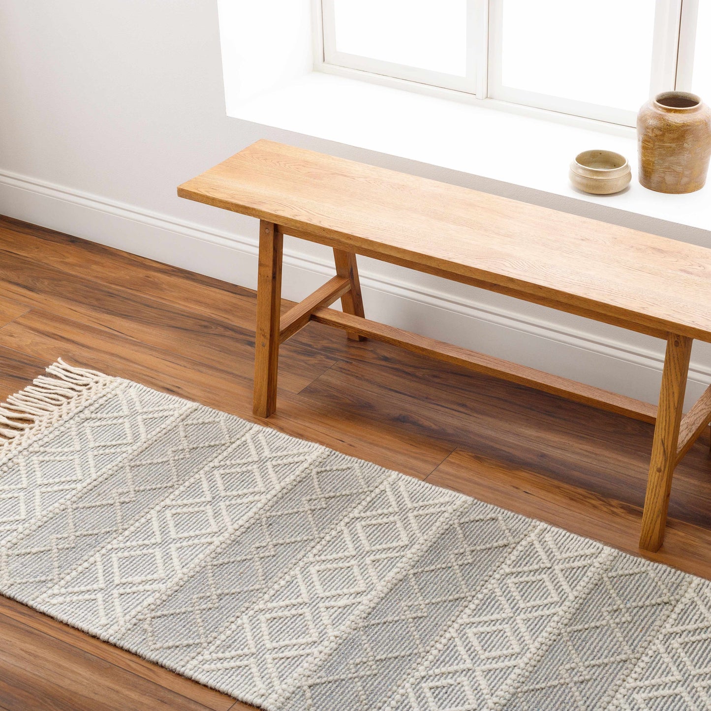 Zaza Wool Rug with Tassels - Clearance