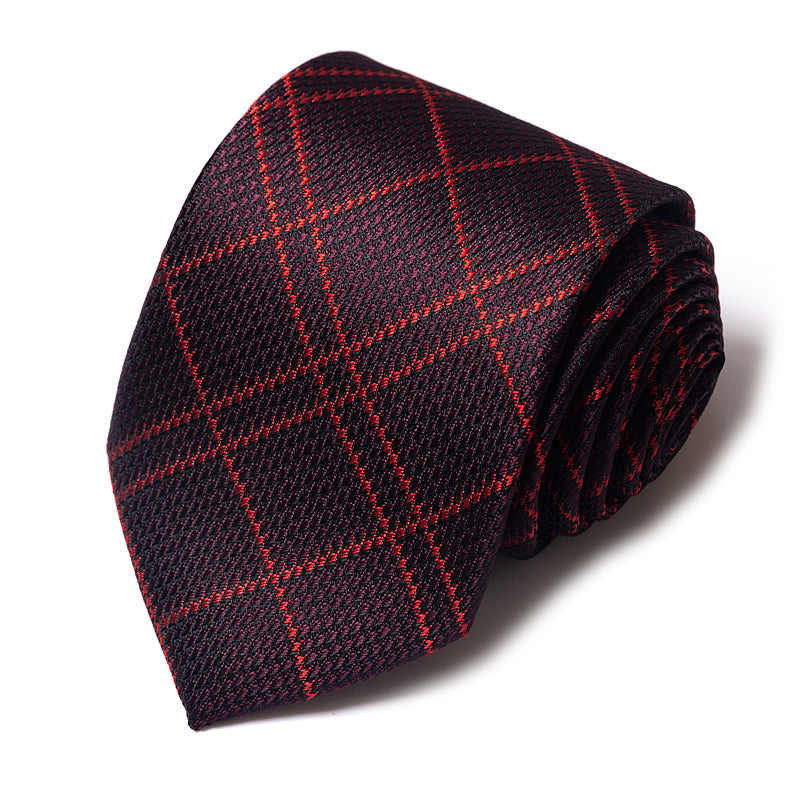 Deep Charcoal & Crimson Plaid-