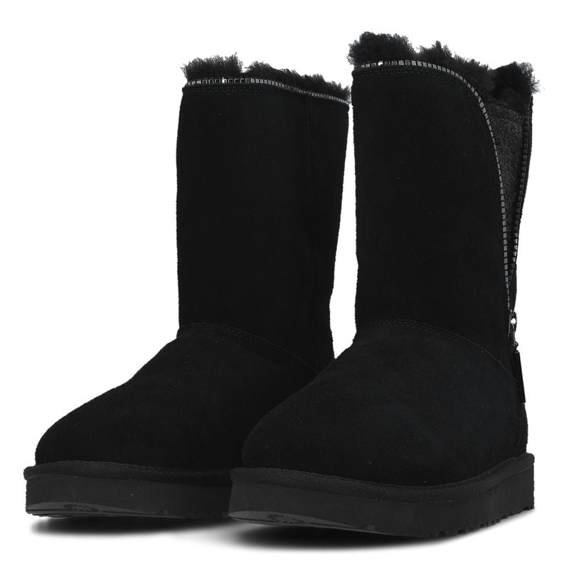 [1103764-blk] Womens Ugg Classic Zip Stiefel 'black' - Black