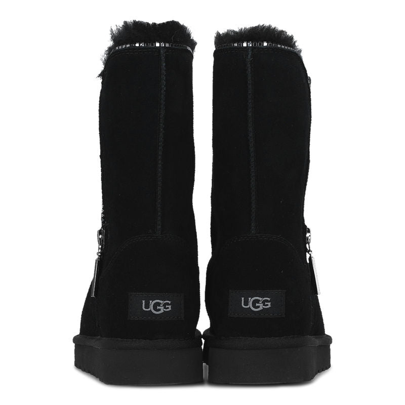 [1103764-blk] Womens Ugg Classic Zip Stiefel 'black' - Black