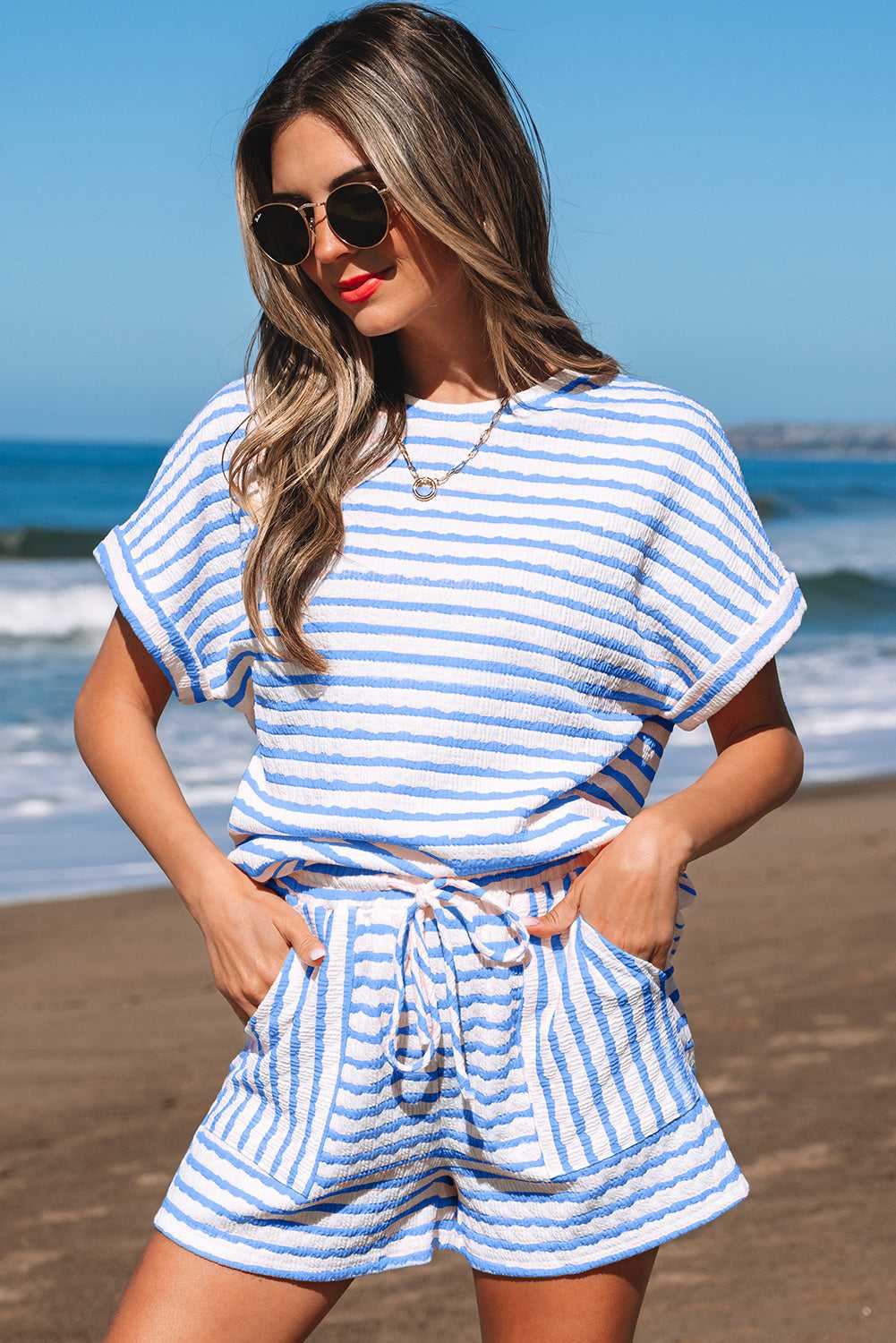 Madalyn Knitted Short Sleeve Top