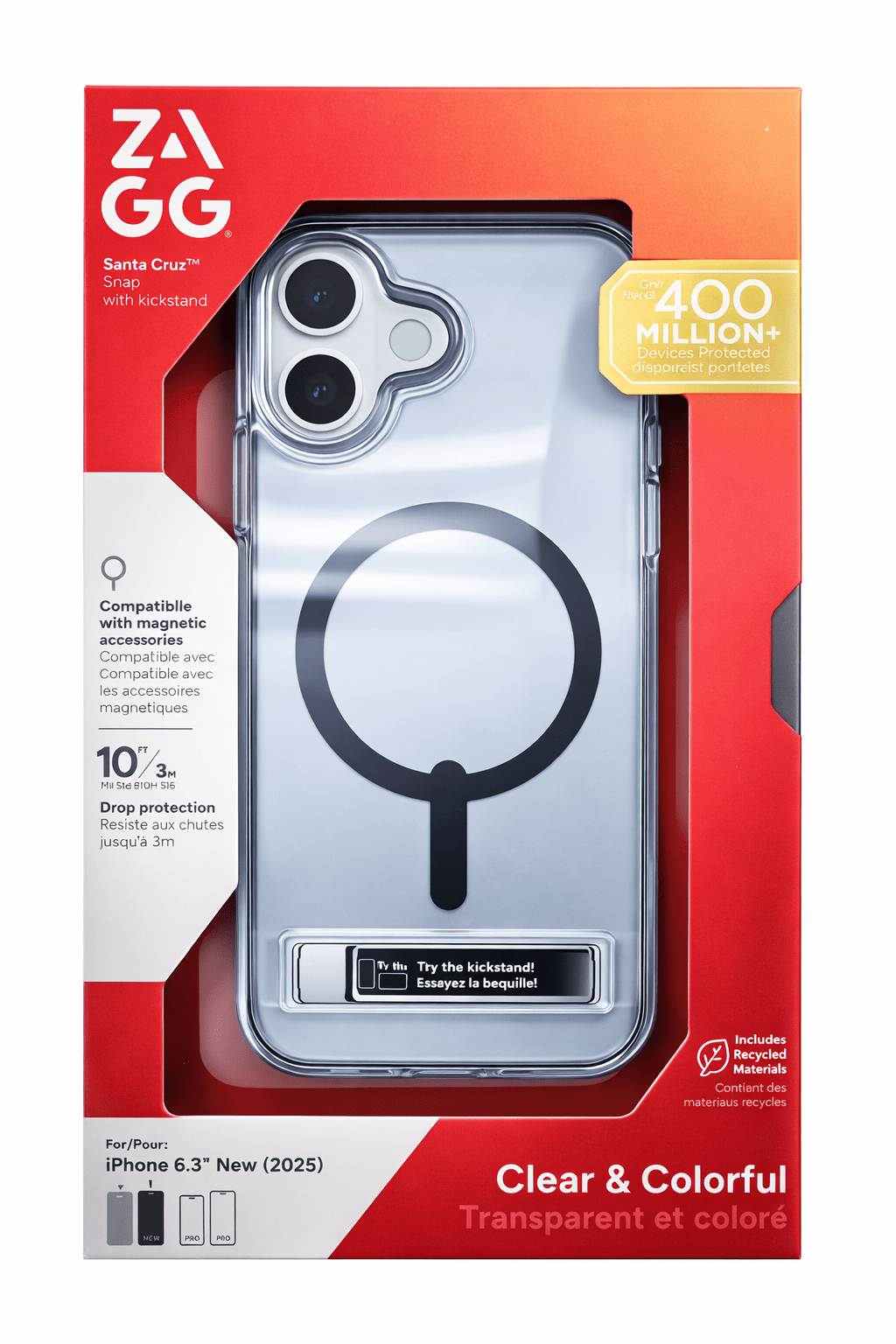 Zagg Santa Cruz - Iphone 17 (Not Plus) Smoke Clear Case