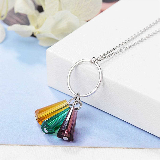 Crystal & Goldtone Rainbow Charm Bracelet