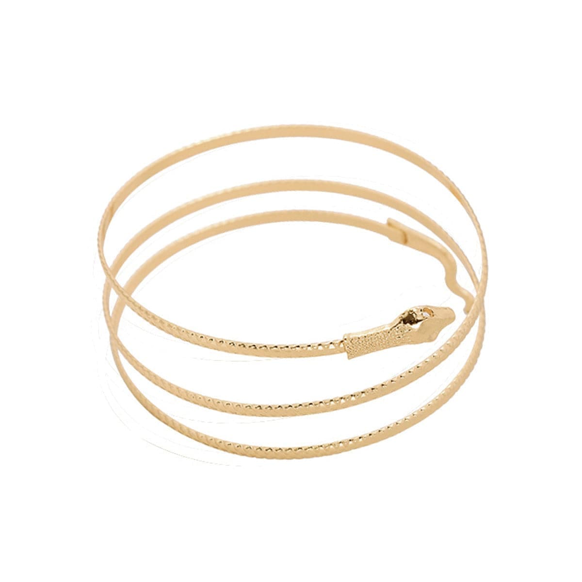 Goldtone Serpent Arm Cuff