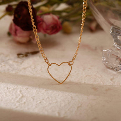 Goldtone Open Heart Choker