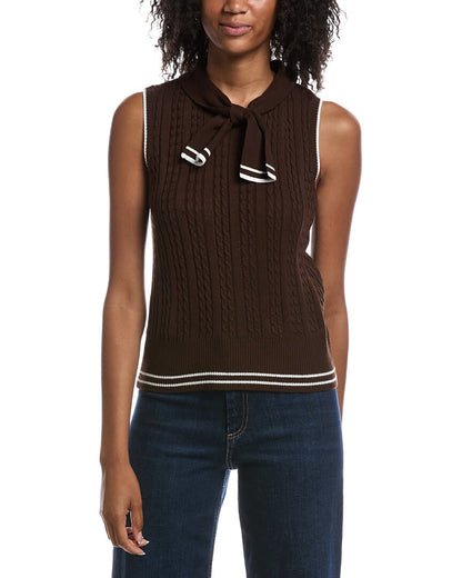 CHOCOLATE BROWN/WHITE-
