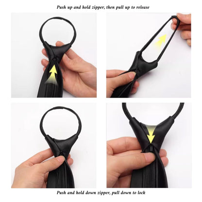 Men's Zipper Necktie - Pre-Tied Formal Tie