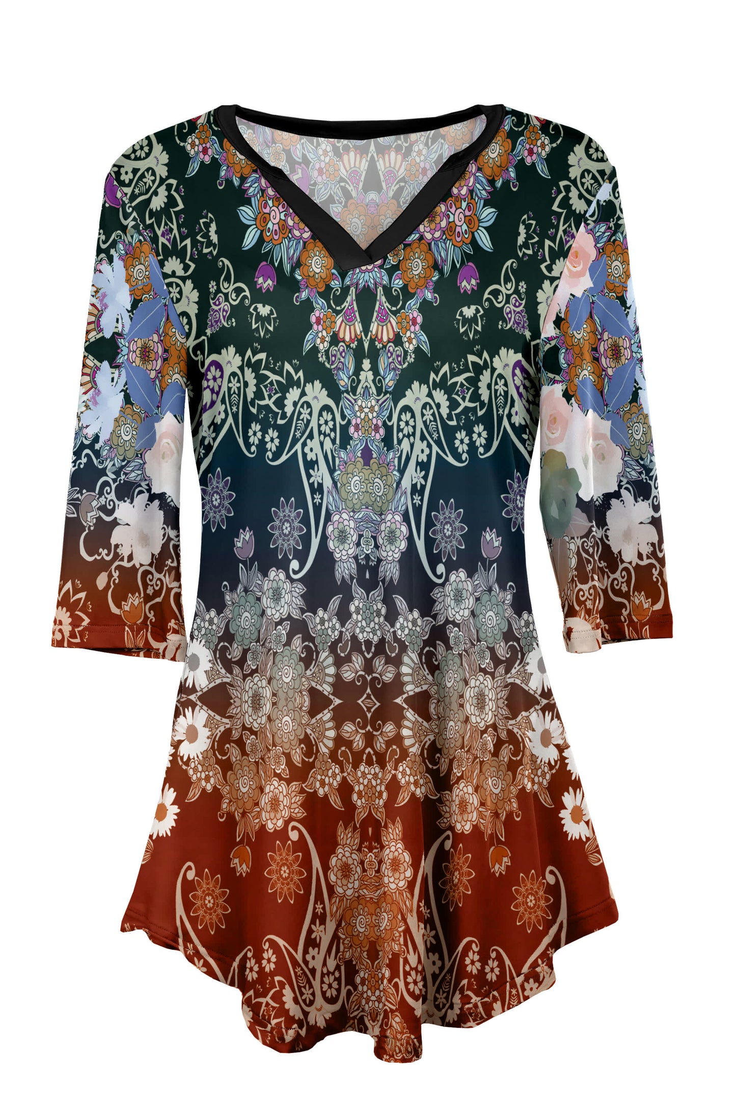 Rust Navy Boho Patchwork-