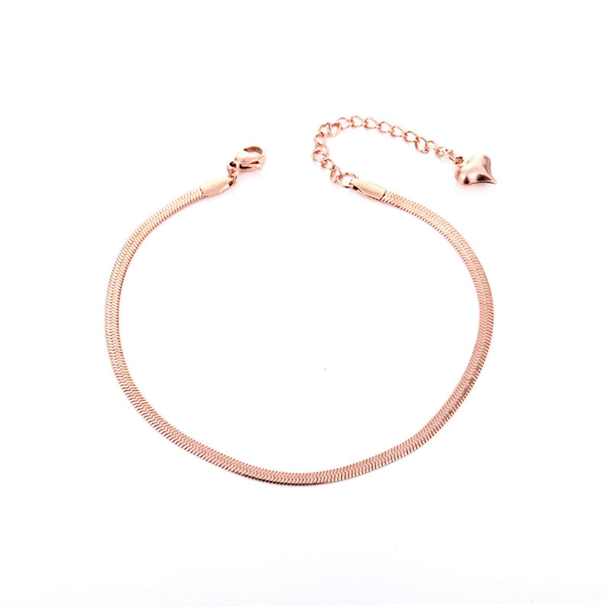 Rose Goldtone Snake Chain Anklet