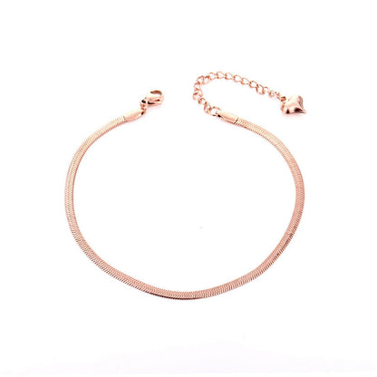 Rose Goldtone Snake Chain Anklet
