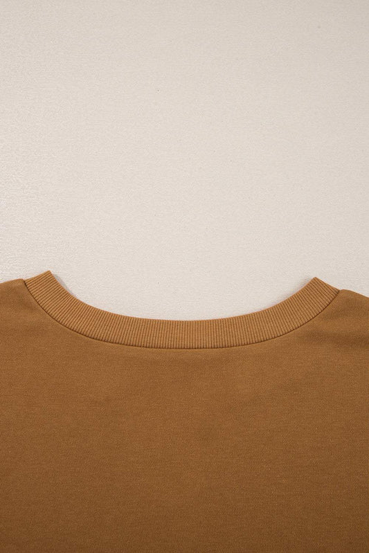 Threaded Pear Isabella High Low Patchwork Sweatshirt