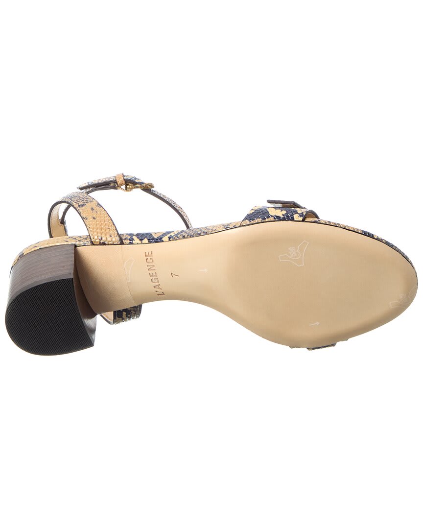 NATURAL SNAKE EMBOSSED LEATHER-