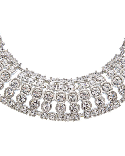 Oscar De La Renta Round Rhinestone Necklace