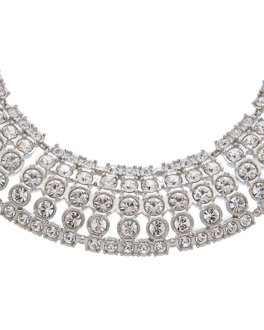 Oscar De La Renta Round Rhinestone Necklace