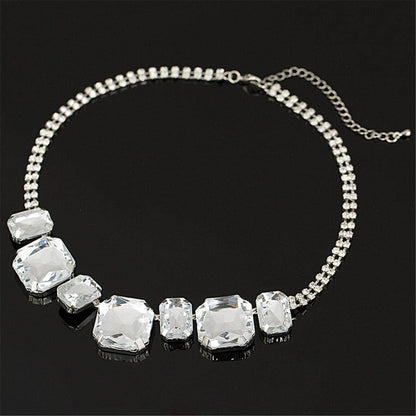 Crystal & Cubic Zirconia Emerald-Cut Statement Necklace