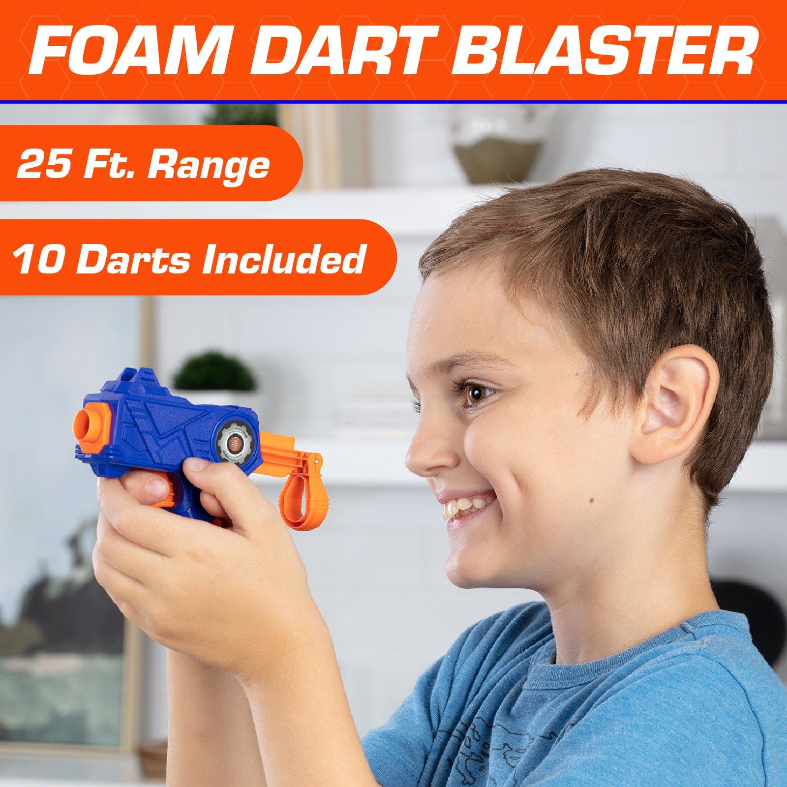 Blue and orange dart game-
