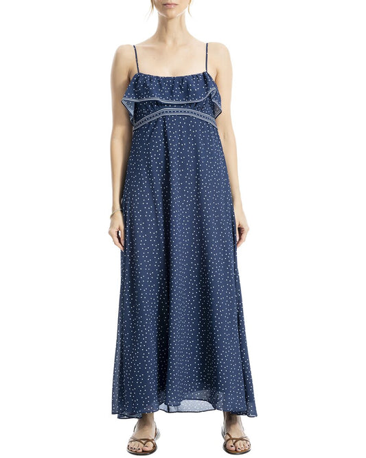 NAVY/IVORY MEDIUM SCATTERED PO-
