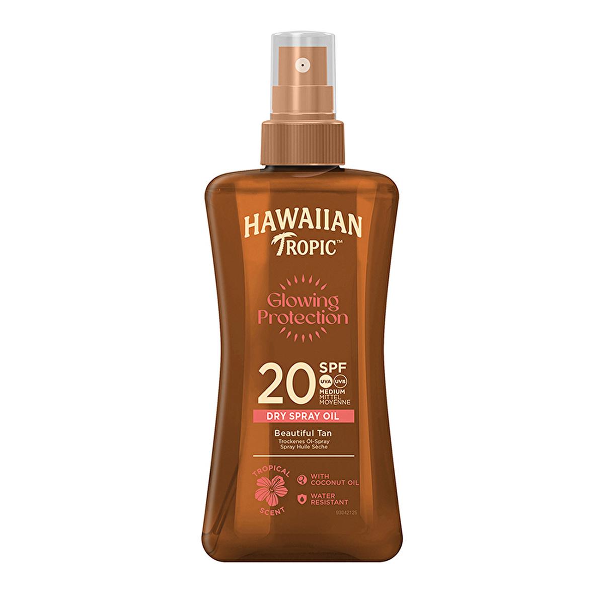 Hawaiian Tropic Glowing Protection SPF20 Sunscreen Oil: Tan & Moisturize with UVA/UVB Protection