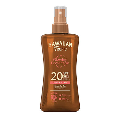 Hawaiian Tropic Glowing Protection SPF20 Sunscreen Oil: Tan & Moisturize with UVA/UVB Protection