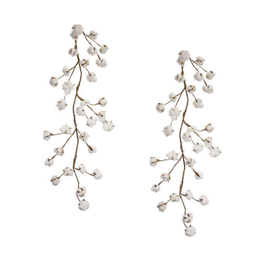 Melrose International Cotton Twig Garland (Set of 2)