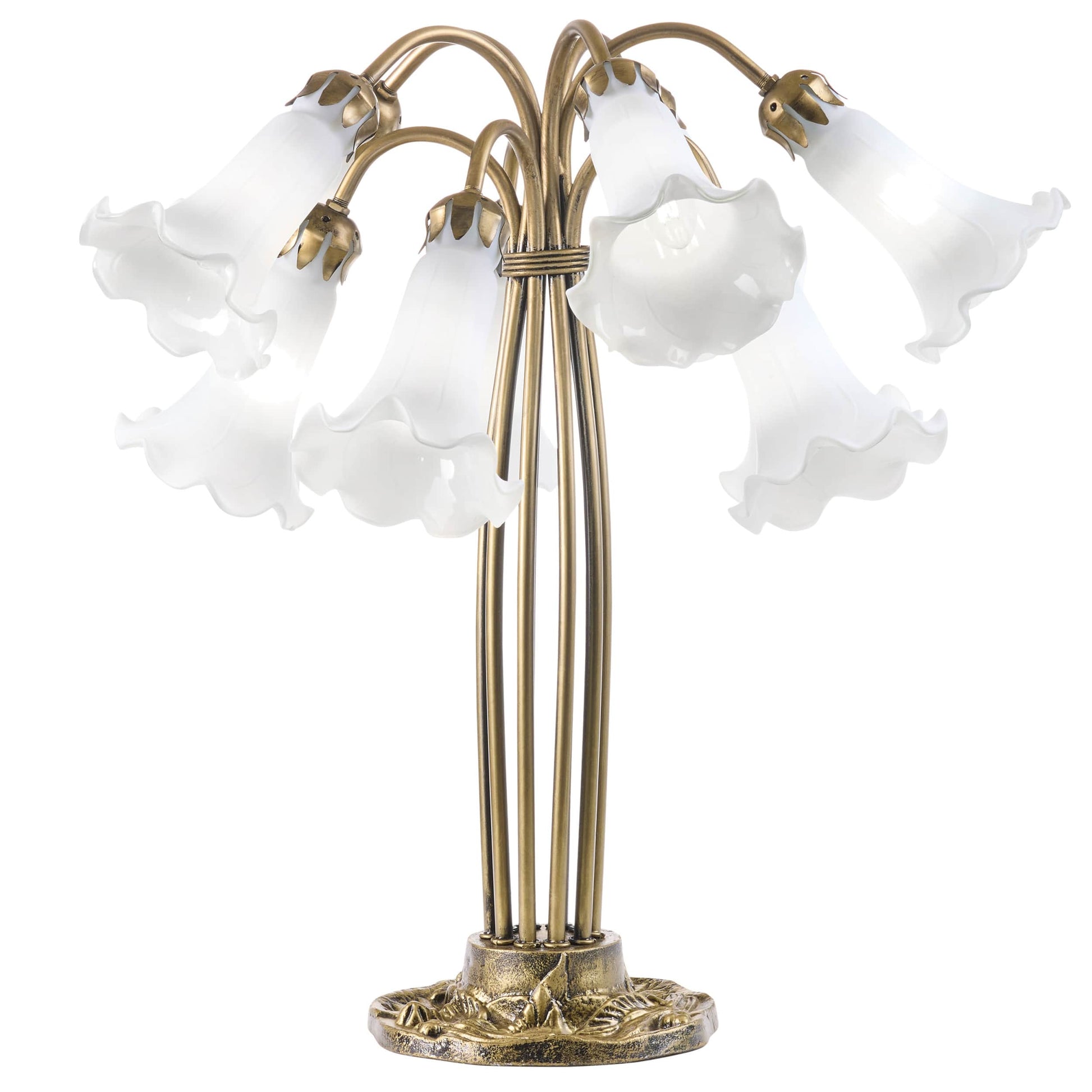 White/ Antique Brass-