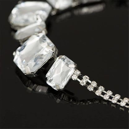 Crystal & Cubic Zirconia Emerald-Cut Statement Necklace