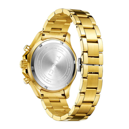 Gold Tone Blue-
