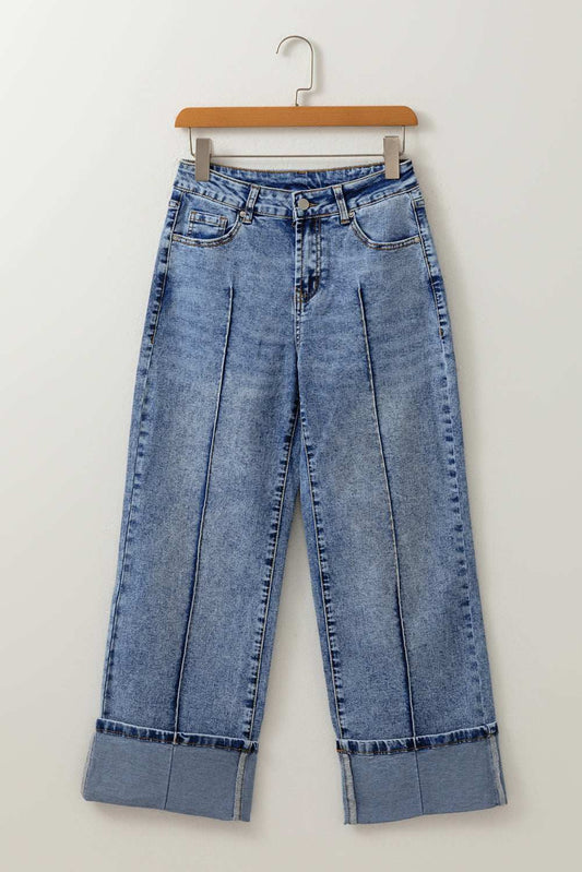 Threaded Pear Aria Straight High Waist Jeans