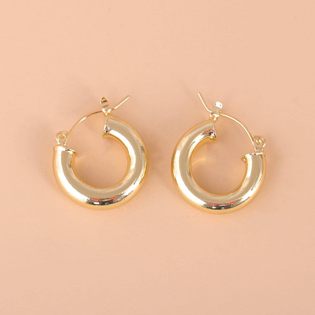 Goldtone Huggie Earrings