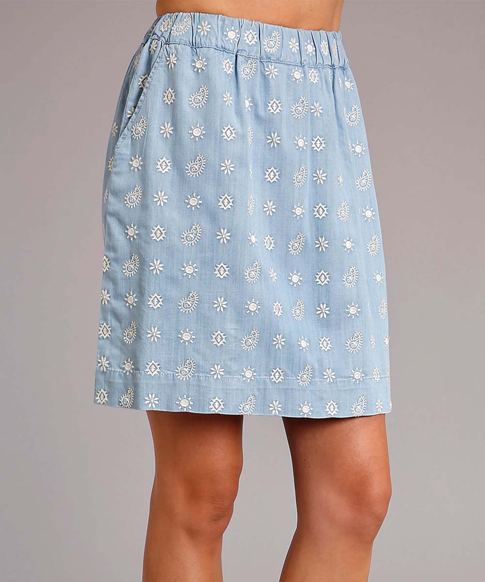 Blue Paisley Pocket A-Line Skirt - Women – Zulily