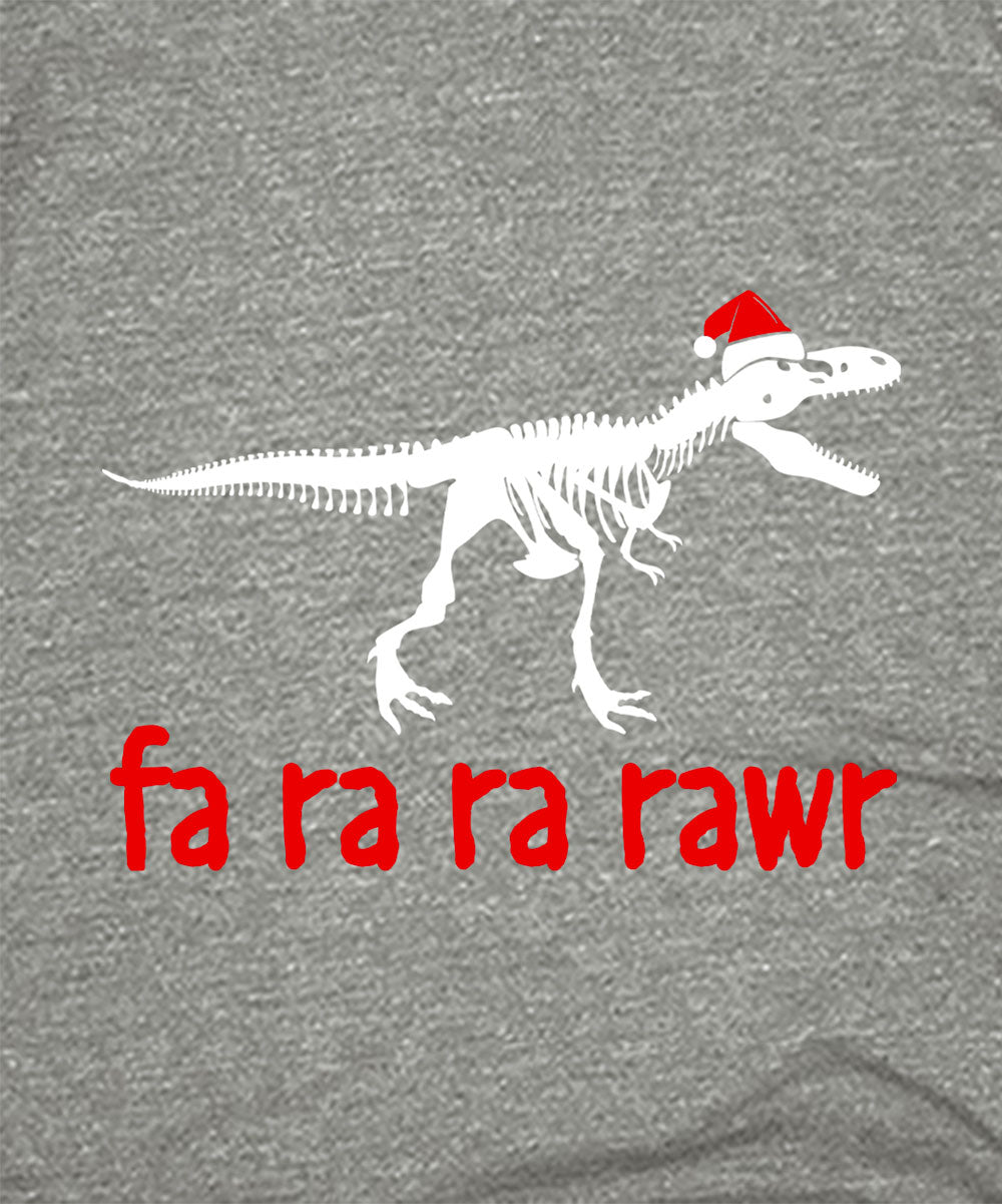 Heather Gray 'Fa Ra Ra Rawr' T-Rex Skeleton Hat Lightweight Hoodie - W ...